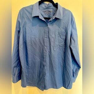 Coldwater Creek women size 1x shirt.   Beautiful blue in color.